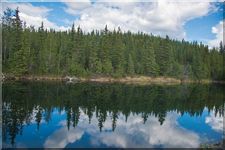 A roadside lake